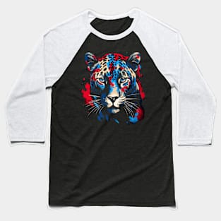 Patriotic Leopard Baseball T-Shirt